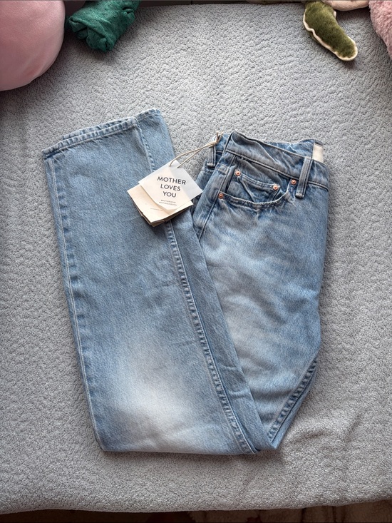 MOTHER Denim - MOTHER Light Wash Straight-Leg Jeans